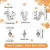 SUNNYCLUE 60Pcs 2 Style Alloy Charms TIBEP-SC0002-32-2