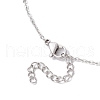 10Pcs 10 Styles Mixed Stone Chip Beaded Pendant 304 Stainless Steel Cable Chain Necklaces NJEW-JN05263-6