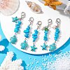5Pcs Glass Pendant Decorations HJEW-JM01714-01-2