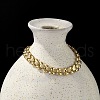 304 Stainless Steel Oval Link Bracelets for Women BJEW-F488-19G-2