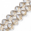 Electroplate Transparent Glass Beads Strands EGLA-N002-36-F03-1