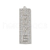 Brass Micro Pave Cubic Zirconia Pendants KK-P290-54P-1