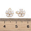 Brass Micro Pave Clear Cubic Zirconia Pendants KK-K351-42B-G-3