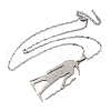 304 Stainless Steel Egyptian Ancient God Anubis Pendant Necklaces NJEW-D318-06P-4