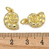 Rack Plating Brass Micro Pave Cubic Zirconia Pendants X-KK-I718-27G-01-3