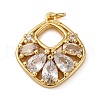 Brass Micro Pave Cubic Zirconia Pendants KK-P308-69G-1