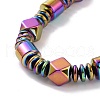 Disc & Rhombus & Column Synthetic Hematite Beaded Necklace with Magnetic Clasp for Men Women G-C006-13-3