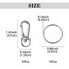 10Pcs Alloy Swivel Lobster Claw Clasps FIND-YW0004-31-2