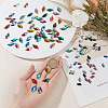 GOMAKERER 120Pcs 20 Styles Twist Leaf Shape Sew on Rhinestone FIND-GO0001-63-3