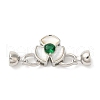 Flower Brass Shell Fold Over Clasps KK-A227-05P-1