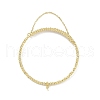 Brass Adjustable Beaded Bracelets Making KK-U020-19G-1