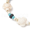 Synthetic Turquoise & Natural Lava Rock Beads Stretch Bracelets for Men Women BJEW-JB11988-01-3