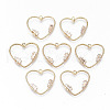 Brass Micro Pave Cubic Zirconia Charms KK-S359-032-RS-1