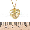 Brass Crystal Rhinestone Pendant Necklaces NJEW-P331-01A-G-3