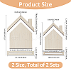 SUPERFINDINGS 2Pcs 2 Styles House Shaped Wood Embroidery Display Card Holders ODIS-FH0001-19-2