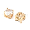 Brass Micro Pave Cubic Zirconia Pendants KK-D382-04G-03-2