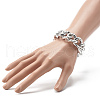 CCB Plastic Rhinestone Curb Chain Bracelets BJEW-JB06439-3