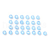 Transparent Cornflower Blue Acrylic Beads TACR-YW0001-08D-2