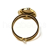Ion Plating(IP) Oval 304 Stainless Steel Open Cuff Rings STAS-Z060-12G-4