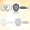 CHGCRAFT 3Pcs 3 Colors Linen Teardrop Fascinator Hat Base for Millinery AJEW-CA0002-77-2