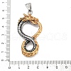 316 Surgical Stainless Steel Big Pendants STAS-D304-02AS+G-3