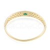Cubic Zirconia Oval Hinged Bangle BJEW-G651-10G-05-2