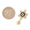 Glass Seed Beaded Eye Pendants PALLOY-MZ00634-2