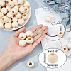 Olycraft 50PCS Wooden Beads WOOD-OC0001-86-3