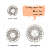 Gorgecraft 3 Style Alloy Rhinestone Shank Buttons FIND-GF0004-71P-2