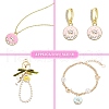 50Pcs 5 Colors Alloy Enamel Pendants ENAM-CJ0003-26-7