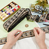 Polyester Rhombus Embroidery Lace Trim OCOR-WH0090-84A-3