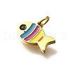 304 Stainless Steel Enamel Charms STAS-R153-07G-02-2