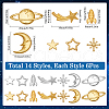 SUNNYCLUE Cosmic Theme Zinc Alloy Cabochons FIND-SC0011-74A-2