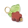 80Pcs 8 Styles Natural Gemstone Flower Charms PALLOY-JF03765-6