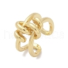 Brass Adjustable Cuff Rings for Women RJEW-C129-03G-4