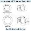 SUNNYCLUE 2Pcs 2 Styles 925 Sterling Silver Spring Gate Rings STER-SC0001-35B-2