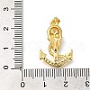 Rack Plating Brass Micro Pave Cubic Zirconia Pendants KK-Z086-68G-02-3