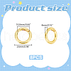 Unicraftale Rack Plating Brass Spring Gate Rings KK-UN0003-05A-5