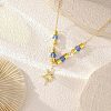 Stainless Steel Glass Sun Pendant Necklaces for Women FS-WG92E1C-01-4
