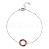 Ring 304 Stainless Steel Colorful Rhinestone Pendant Necklaces & Bracelets & Stud Earrings Sets for Women SJEW-C004-09P-02-3