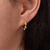 S925 Sterling Silver Flat Round Hoop Earrings GN0901-5
