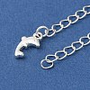 Rack Plating Brass Ends with Chain and Charms KK-F873-08S-2