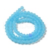 Imitation Jade Frosted Glass Bead Strands EGLA-A039-J4mm-MD03-2