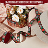   10 Yards Ethnic Style Polyester Jacquard Flower Ribbon OCOR-PH0004-86B-5
