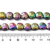 Electroplated Natural Lava Rock Beads Strands G-A256-F01-01J-4