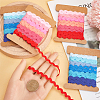 Gorgecraft 4 Cards 2 Styles  Polyester Wavy Fringe Trim Ribbon DIY-GF0009-48H-3