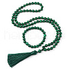 Synthetic Malachite Round Beaded Pendant Necklaces & Bracelets Sets FS-WG9D102-08-2