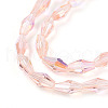 Transparent Electroplate Glass Beads Strands GLAA-K064-05A-01D-3