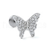 Stainless Steel Micro Pave Clear Cubic Zirconia Cartilage Earrings for Women Men WG39C06-02-1