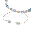 Natural Round Natural Agate Beads Braided Beads Bracelets for Women BJEW-JB11658-04-4